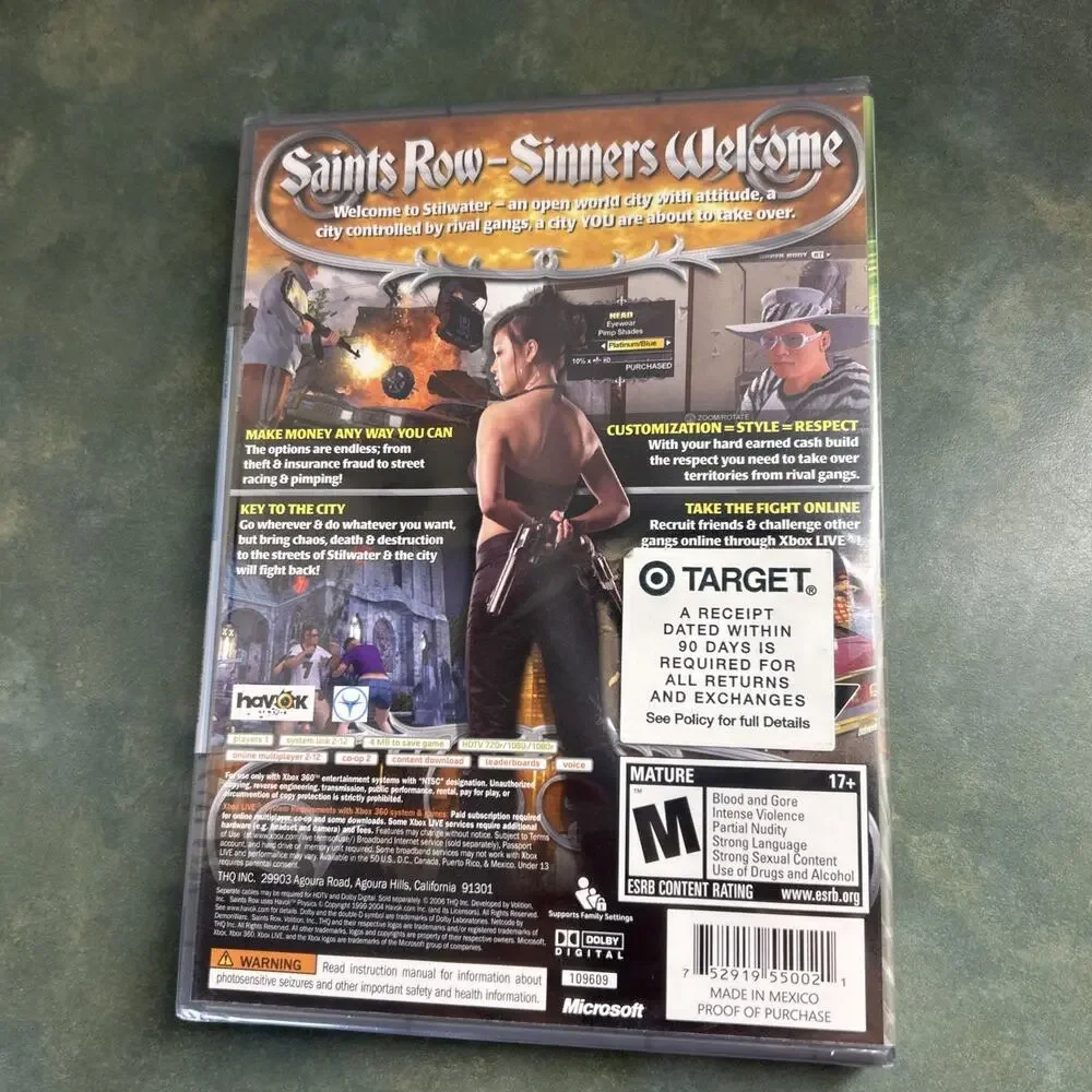 Saints Row Platinum Hits Xbox 360 New Sealed Original Shrink Wrap READ Target